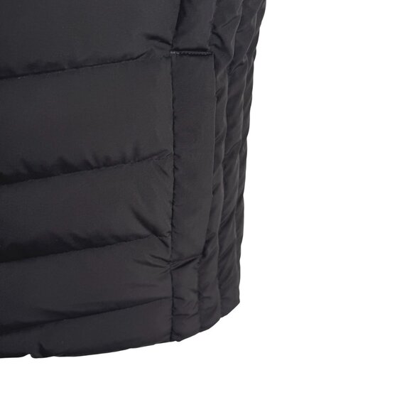 Talbots Puffer Down Vest Womens Large Black Faux Fur Full Zip Outdoor CJ-2103 - Picture 4 of 8